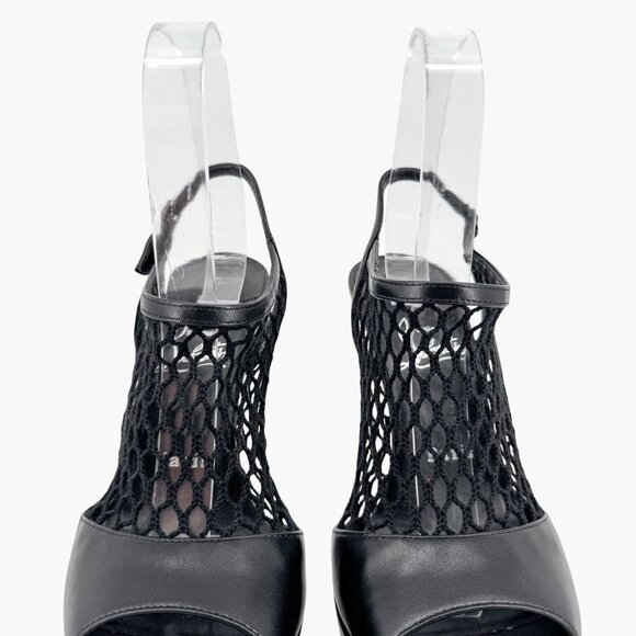 Christian Louboutin Plougesta Alta Black Fishnet Platform Pump Heel Size 38 US 8 - Picture 5 of 15